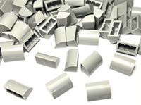 LEGO 10x Slope 37352 Curved 1 x 2 x 1 Light Bluish Grey 98030 6227184