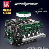 Mould King 10182 Motorised Electronic Control dynamic V8 Tank engine electronic