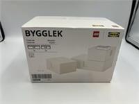 IKEA LEGO BYGGLEK Set of 3 x Boxes Storage With Lids 703.721.86 - NEW