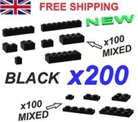 Lego x200 Compatible BUILDING BLOCKS BLACK MIX SIZES CHRISTMAS CHILDS TOYS GIFTS