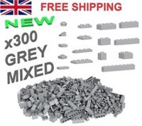 LEGO x300 Compatible BUILDING BLOCKS Grey MIX Sizes CHRISTMAS CHILDS TOYS GIFTS