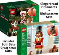 LEGO CHRISTMAS 40640 NIGHTCRACKER & 40642 GINGERBREAD ORNAMENTS New Sent Boxed
