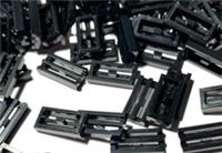 Lego x10 (1 pack of 10) 1 x 2 Grille Tile Black with lip/groove 2412b NEW