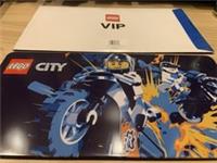 LEGO Vip. Lego City Logo Tin Sign Plaque Rare