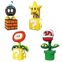 Super Mario Fire Flower Plant Building Block Set Game Model Brick Toys 349pcs