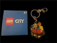 Lego City Rare Fire Kart Promo Keychain