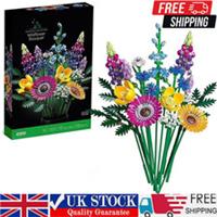 Lego Wildflower Bouquet Set Artificial Flowers with Poppies Bricks Display