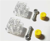 LEGO 2x Technic clear engine cylinders pistons & rods set 2850b 2852 2851