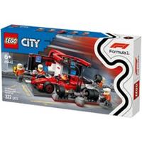 LEGO City Ferrari F1 Pit Stop Race Car Set with Pit Crew 60443