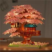 MOC Cherry Blossom Bonsai Tree 2151pcs Building Block Set - Pink CherryView
