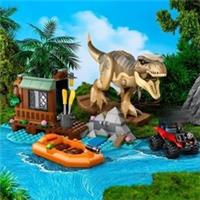199pcs Compatible Dinosaur Park T-Rex River Escape Building Blocks Toy Set