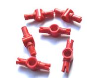 LEGO x6 Technic Pin 3L,Friction Ridges Lengthwise,Center Pin Hole Red 87082 NEW