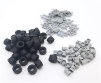 LEGO WHEELS 100 Piece Set - 20 GREY Plates / Axles - 40 Tyres - 40 Wheels