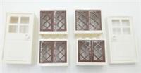 LEGO WINDOWS AND DOORS SET --16 Piece Set in BROWN AND WHITE - Brand New