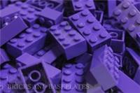 LEGO BRICKS 100 x PURPLE 2x4 Pin -From Brand New Sets Sent in a Clear Sealed Bag