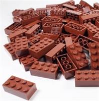 LEGO BRICKS 200 x BROWN 2x4 Pin - From Brand New Sets Sent in a Clear Sealed Bag