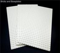 LEGO 3 x WHITE BASEPLATES 16x32 PINS Dimensions 12.8cm x 25.6cm x 0.3 - NEW