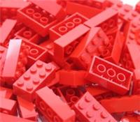 LEGO BRICKS 25 x RED 2x4 Pin - From Brand New Sets sent in a Sealed Clear Bag