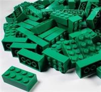 LEGO BRICKS 25 x GREEN 2x4 Pin - From Brand New Sets sent in a Sealed Clear Bag