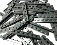 LEGO Pack of 12 Plate 1 x 6 3666 Dark Bluish Grey - NEW