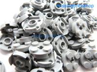 Lego 20x Plate, Round 2 x 2 with Axle Hole, LIGHT BLUISH GREY 4032 *NEW*