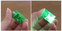 ? LEGO TECHNIC AXLE + BRICKBUMS CUSTOM MINE-CRAFT STYLE 2X3 LIGHT BRICK GREEN