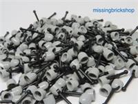 LEGO Lever Small LBG Grey Base with Black Lever 4592c0 Select Pack Size NEW