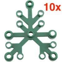 LEGO Dark Green Plant Leaves 6x5 - (2417) (6266967) 10 Pieces - New