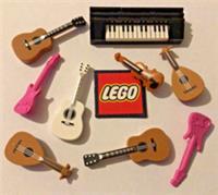 LEGO Minifigure Music Accessories - Piano Gramophone Electric Guitar Violin