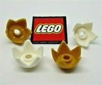 LEGO Crown - Pick Colour White or Gold (Pack of 2) - Design 39262
