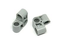 LEGO x2 Technic Pin Connector Perpendicular 2 x 2 Bent 44809 Light bluish Grey