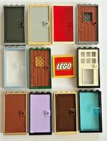 LEGO DOORS in FRAMES 1x4x6 with Stud Handle - Choose Colour Design 35291, 60616