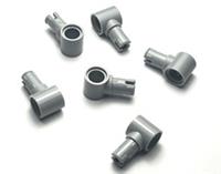 LEGO x6 Technic Pin 15100 w/ Friction Ridges & Pin Hole Light Bluish Grey NEW