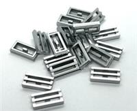 Lego x10 Metalic Silver Tile 1 x 2 Grille with lip/groove 2412b 4619636 NEW