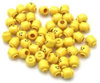 LEGO Minifigure Yellow Head X 10 Classic Vintage Bundle Standard Grin Smile Set