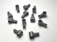 LEGO x12 Technic Pin 15100 w/ Friction Ridges & Pin Hole Dark Bluish Grey NEW