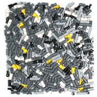 Lego Technic Bricks 380x Connectors Joints Couplers Black White Grey Yellow NEW