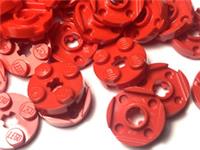 LEGO 35X Plate, Round 2 x 2 with Axle Hole, Red 4032 NEW