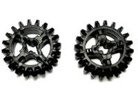 Lego x2 Technic Black Gear 20 Tooth Double Bevel 32269 18575 NEW