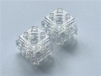 LEGO 2x Technic Engine Cylinder , Bottom Slots f2 Trans-Clear 2850b 79190 NEW