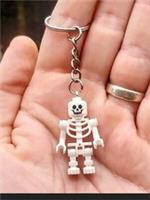 Lego Skeleton Minifigure Keyring | Halloween Monster