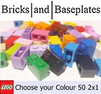 LEGO Bricks 2x1 / 1x2 - Part No. 3004 - Choose Colour - BRAND NEW - 50 Pieces