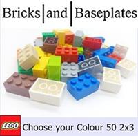 LEGO Bricks 2x3 - Part No. 3003 - Choose Colour - BRAND NEW - 50 Pieces