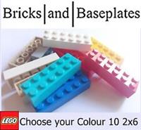 LEGO Bricks 2x6 - Part No. 2456 - Choose Colour - BRAND NEW - 10 Pieces