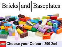 LEGO Bricks 2x4 - Part No. 3001 - Choose Colour - BRAND NEW - 200 Pieces