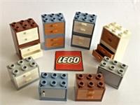 Lego 2 Cupboards with Drawers or Doors (Pack of 2) Choose Colours
