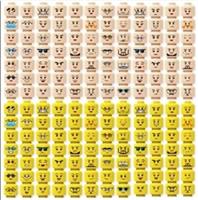 ⭐ 120+ CUSTOM MINIFIG HEADS / YELLOW AND FLESH - FITS LEGO NEW