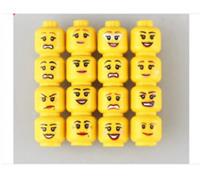 ⭐ 16 CUSTOM EMOJI MINIFIG HEADS - NEW YELLOW FEMALE FITS WITH LEGO