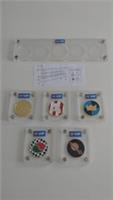 LEGO Complete Set of 5 Collectable VIP Coins & Display Case / Holder