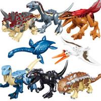 8Pcs Dinos fit Jurassic World Lego Dinosaur Tyrannosaurus TRex Park Raptor Toy